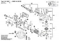 Bosch 0 601 383 742 GWS 10-125 CE Angle Grinder 240 V / GB Spare Parts GWS10-125CE